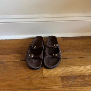 J. Crew “Colbie” Buckle Suede Sandals